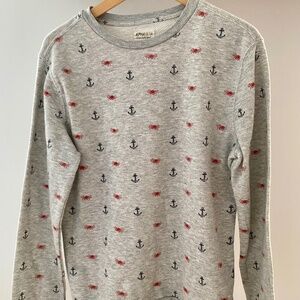 Alpha Beta Crab & anchor pattern sweater